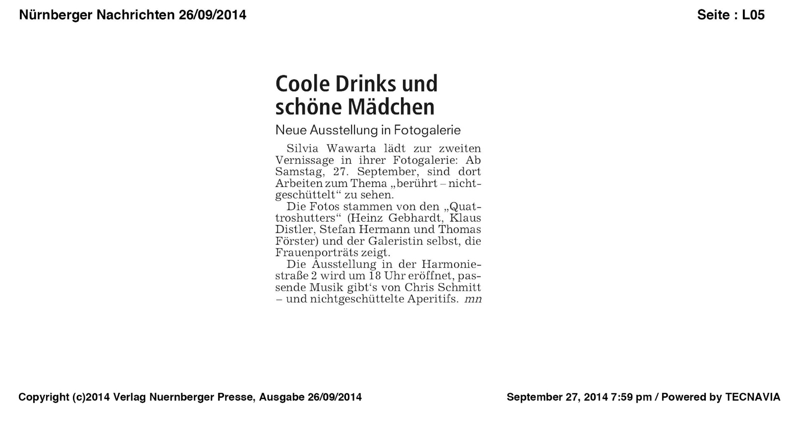 2014 11 26 NN Galerie Quattro beruehrtnichtgeschuettelt